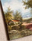 Vintage landscape on canvas