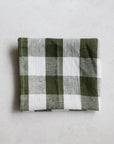 Gingham Tea Towel - Olive green