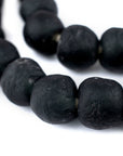 Found charcoal glass beads