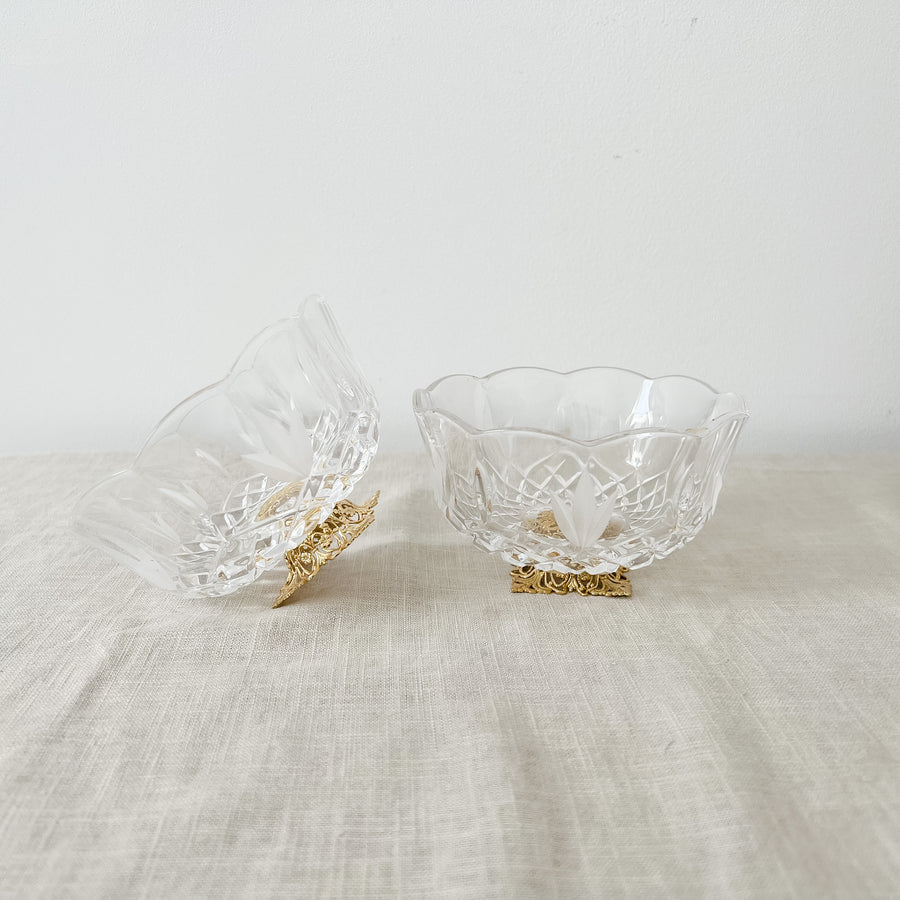 Set of glass bowls